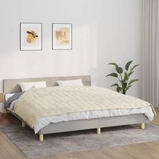 Mantas vidaXL Con Peso Tela Color Crema Claro 155x220 cm 7 kg Manta Beige