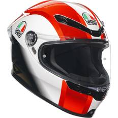 AGV K6-S SIC58 Full Face Helmet - White/Red/Black