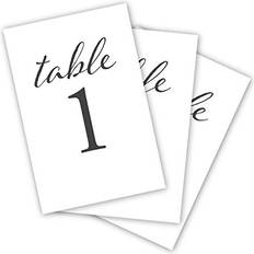 Black Table Decorations UP THE MOMENT Black Wedding Table Numbers, 1-25, Centerpiece Decorations, Double Sided 4x6, Numbers 1-25 and Head Table Card Included, for Table Number Holders