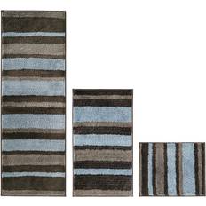 Microfiber Striped Rugs Bathroom Vanity