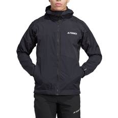 Adidas Men Rain Clothes Adidas TERREX Xperior Hybrid Rain Jacket Black Mens