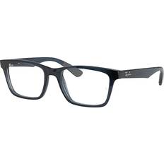 Briller & Læsebriller Ray-Ban Ban Unisex RX7025 5719 Optiske Stel Injiceret Blå Transparent Firkantet