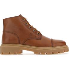 Tod's Men Boots Tod's Brown Leather Ankle Boots Brown