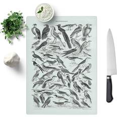 Gold Chopping Boards East Urban Home Tempered Glass Ornithology Study of Birds Xci Goldsmith Chopping Board