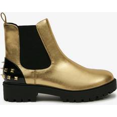 Or Bottines à la Cheville Desigual Biker Gold Ankle boots Gold