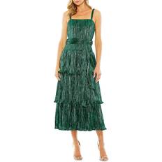 Mac Duggal Women's Ruffle Tiered Buckle Detail Dress Emerald Emerald