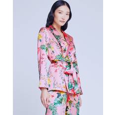 Florals - Women Blazers L'agence Everly Wrap Blazer In Pink Blush Pink Blush