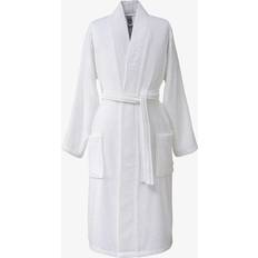 Dam Sovplagg BOSS Logo-Lapel Dressing Gown Long-Fibre Cotton