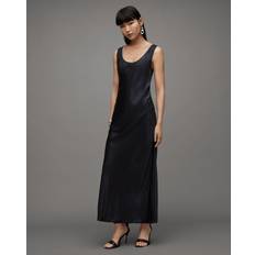 AllSaints Long Dresses AllSaints Cody Round Neck Maxi Slip Dress Ink Blue