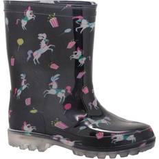 PVC Gummistiefel Mountain warehouse 12 Child, Fuchsia/Black/White Childrens/Kids Splash Wellington Boots