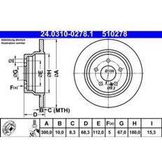 Pièces de véhicule ATE Disque de frein 24.0310-0278.1 1 pièce