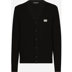 Dolce & Gabbana Uomo Cardigan Dolce & Gabbana Cashmere and Wool Cardigan Men's Plate Black