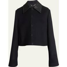 Dam - Kashmir Jackor Proenza Schouler Cropped Wool-Blend Jacket - Black