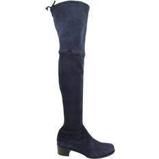 Herren - Wildleder Hohe Stiefel Stuart Weitzman Women's Midland Nice Blue Stretch Suede Knee High Boot 5.5 M