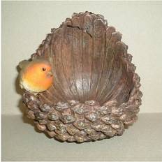 Vivid Arts Pine cone & Robin Hanging Bird Feeder, gorgeously detailed