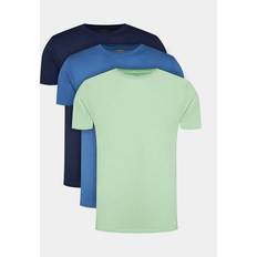 Polo T-shirts Polo Ralph Lauren Mens Pastel Mint Pink Navy Cotton Jersey T-shirts - Blue/Green