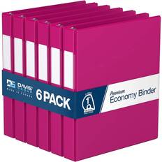 Pink Desktop Organizers & Storage Davis Group Premium Economy Angle D Ring Binder 6pk