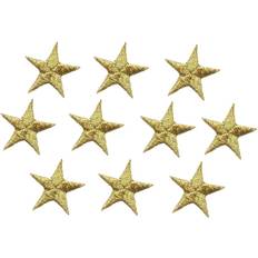 Patches & Appliqués PACK of 10 PIECES 7/8 Gold Star Iron on Applique/Embroidered Patch