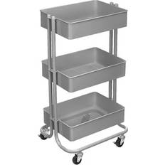 Simply Tidy Gray 3-Tier Metal Rolling Cart