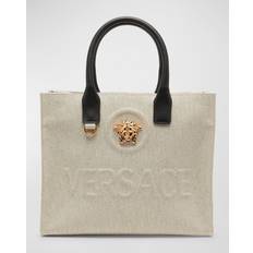 Versace Totes & Shopping Bags Versace La Medusa Small Canvas Tote Bag