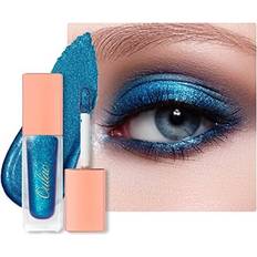 Blue Eyeshadows Oulac Liquid Glitter Eyeshadow Metallic Blue Eyeshadow Sparkly Blue Eyeliner, Liquid Eyeshadow & Eyeliner Blendable Shimmer Eye-Makeup, Crease Resistant