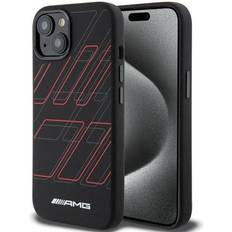 Mercedes AMG iPhone 15/14 Plus Mobilskal MagSafe Silikon Large Rhombuses