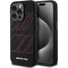 Mercedes AMG iPhone 15 Pro Mobilskal MagSafe Silikon Large Rhombuses
