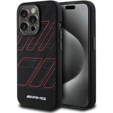 Mercedes Amg iphone 15 pro hülle case magsafe silicon rhombuses pattern black Schwarz