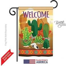 Brown Flags & Accessories Breeze Decor 65111 Southwest Cactus 2-Sided Impression Garden Flag