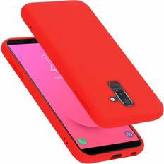 Cadorabo LIQUID ROT, Samsung Galaxy A6 PLUS J8 Case for Samsung Galaxy A6 PLUS 2018 Cover Protection TPU Silicone Gel Red