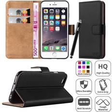 Apple iPhone 6/6S Wallet Cases iCatchy Black For iphone 6 6S Flip Wallet Leather Case Cover