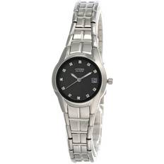 Citizen Eco Drive Black Dial SS Women's Watch EW1410-50G 25 mm
