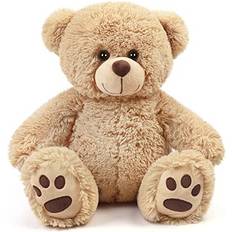 43cm Teddy Bear Plush Toy Cuddly Toys Large Brown Bear Cute Stuffed Toy with Footprints Gifts for Kids Girls Girlfriend Birthday, Christmas Toys