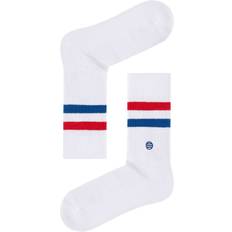 Damen - Natur Socken Natural Vibes Crew White Retro-Socken weiß aus Bio-Baumwolle