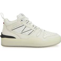 Moncler Pivot Panelled Nubuck Hi-top Sneakers, Sneakers, Round toe White And Black