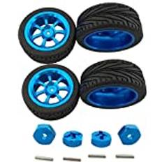 4PC RC Hjuldäck med hexmutter for 1/18 wltoys A959-B A979-B A959 A969 A949 A979 K929 Bildelar Uppgradera reservdelar tillbehör Color Blue