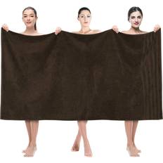 American Soft Linen Jumbo Bath Towel Brown