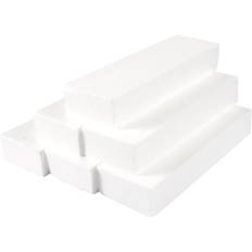 White DIY Juvale Foam Rectangle Blocks, Arts and Crafts Supplies 12 x 4 x 2 in, 6-Pack