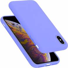 Cadorabo LIQUID HELL LILA, Apple iPhone X XS Case for Apple iPhone X XS Cover Protection TPU Silicone Gel Purple