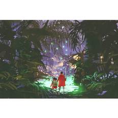 Canvas Posters Bay Isle Home Man & Girl Green Poster 30x46cm