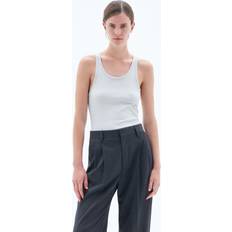 Filippa K Vrouw Mouwloze shirts Filippa K Geribbelde Tanktop - Grijs