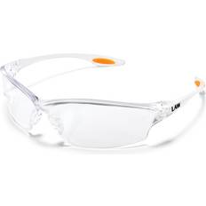 Orange Eye Protections MCR Safety LW210 LW2 Glasses Clear Lens