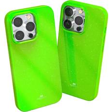 Goospery Mobile Phone Cases Goospery Goospery Pearl Jelly Designed for iPhone 14 Pro Case, Vivid Color with Light Shimmer Jewel Effects Glitter Sparkles Shine Look Slim Thin TPU Rubber Back Cover-Lime