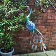 St Helens Helens Metal Peacock Garden Ornament 108cm