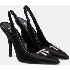 Heels & Pumps Tom Ford TF satin slingback pumps black