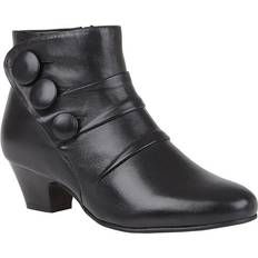Lotus 'Prancer' Leather Ankle Boots Black