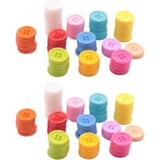 Multicoloured Buttons Tlily Generic DIY Random Color 200 Sewing Buttons Craft DIY Toys, Plastic, Random Color, 20mm