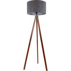 Näve Trebent Trä Golvlampa