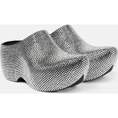 Silver Outdoor Slippers Balenciaga Clogs Technoclog mit Kristallen Silber