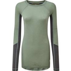 Gold - Sportswear Garment Base Layers Artilect Artilect Goldhill 125 Zoned Women's Merino Long Sleeve Crew Sea Spray/Ash